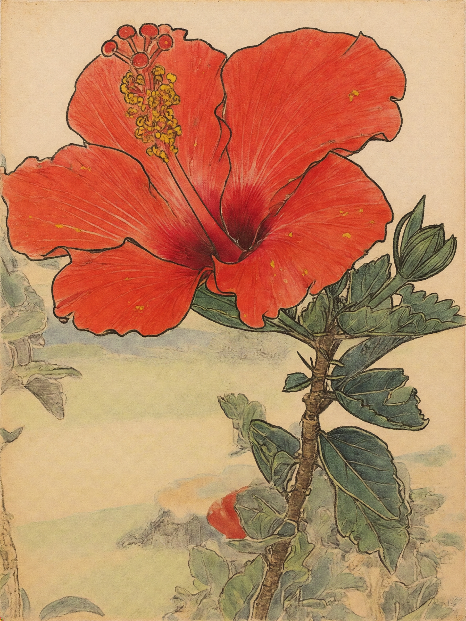 Flower Ukiyo-e W